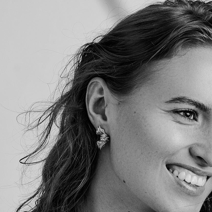 Sterling Silver Angel Wings Earrings