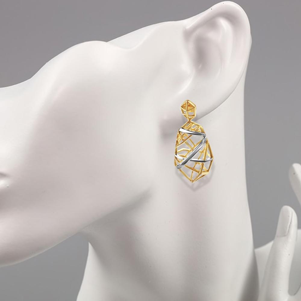 Gold Plated Silver Openwork Earrings