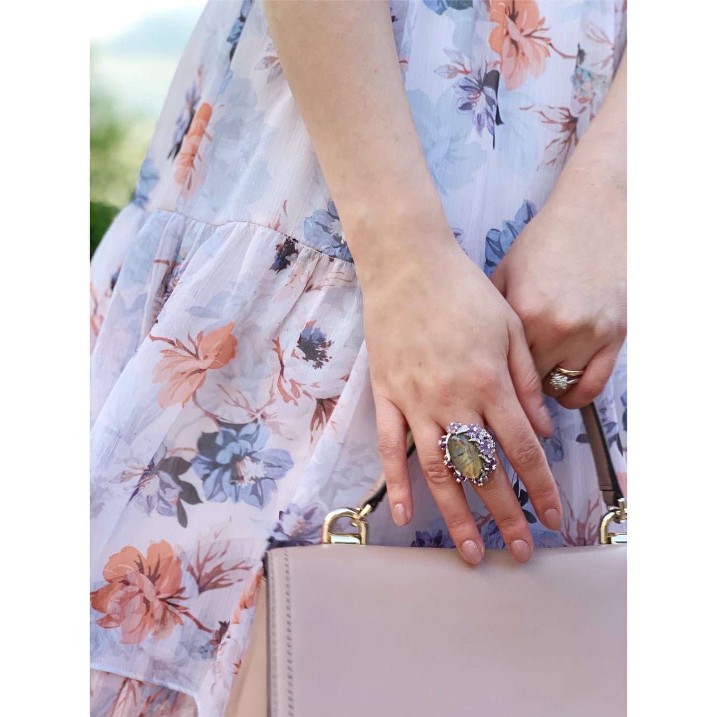 Sterling Silver Labradorite Cocktail Ring