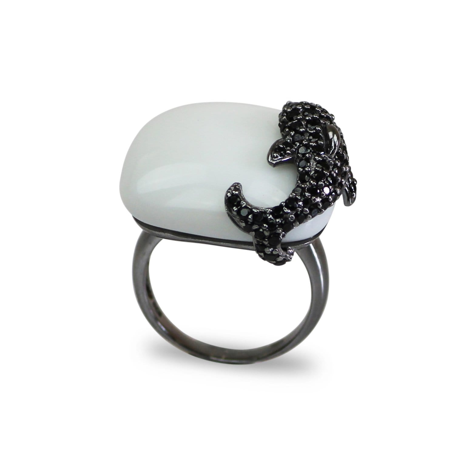 Sterling Silver Dolphin Cocktail Ring