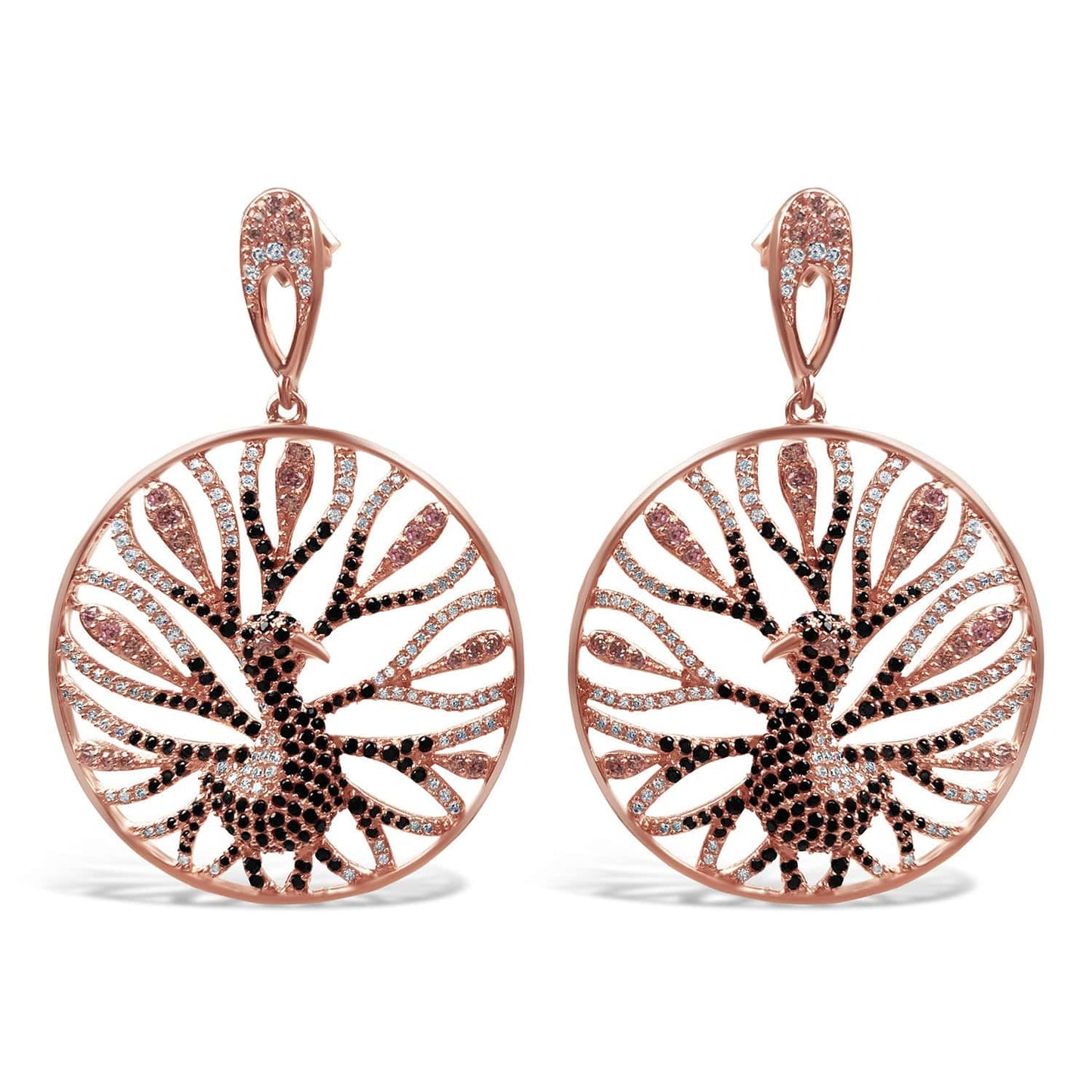 Gold Plated Silver Phoenix Earrings