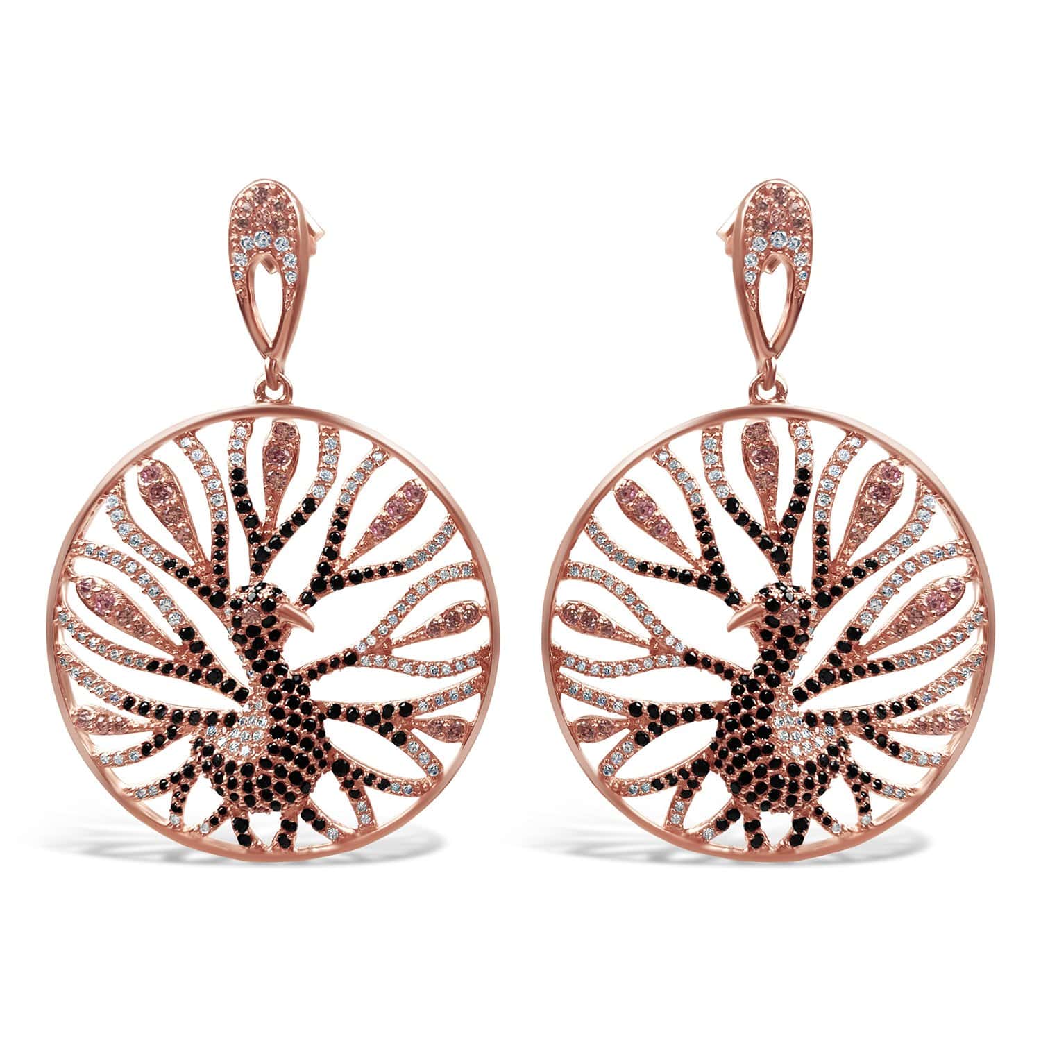 Gold Plated Silver Phoenix Earrings