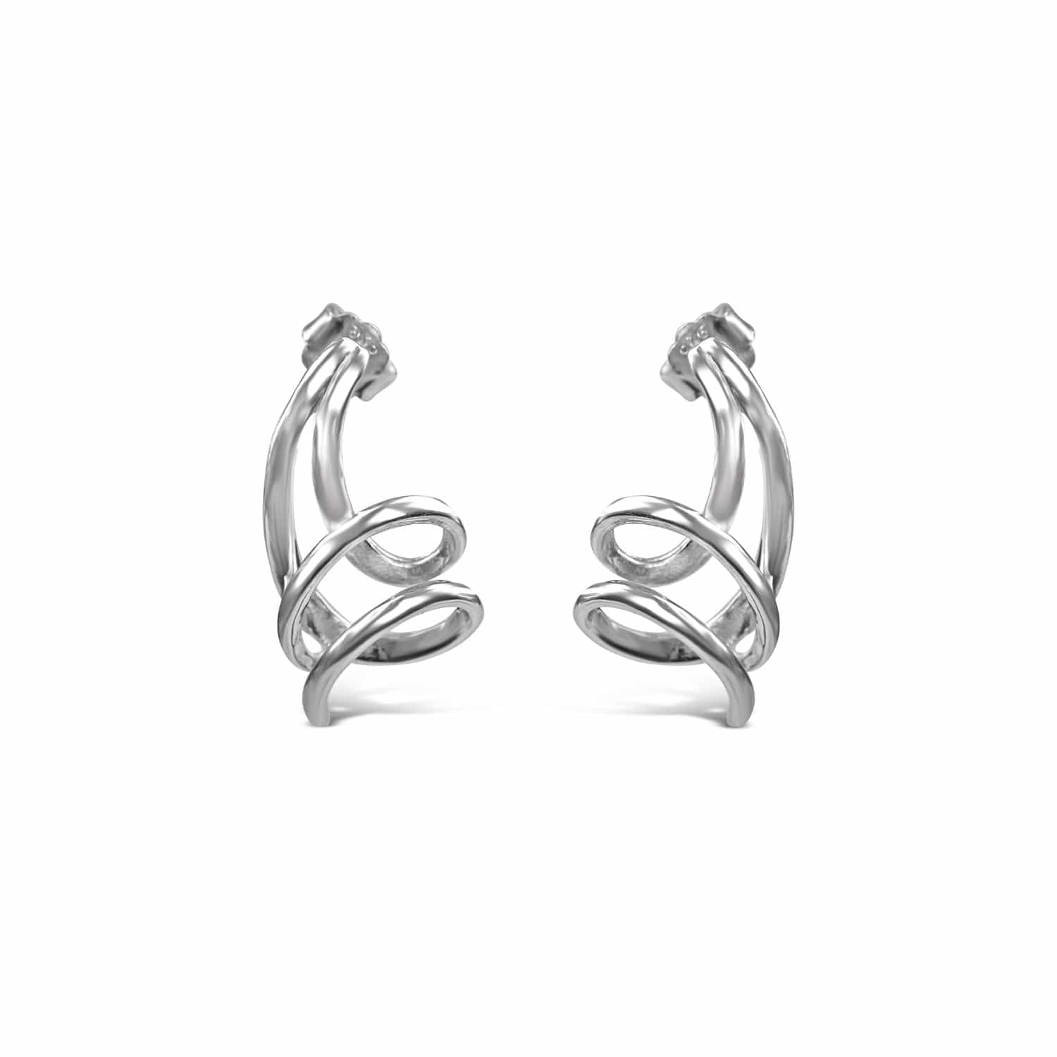 Sterling Silver Spiral Earrings