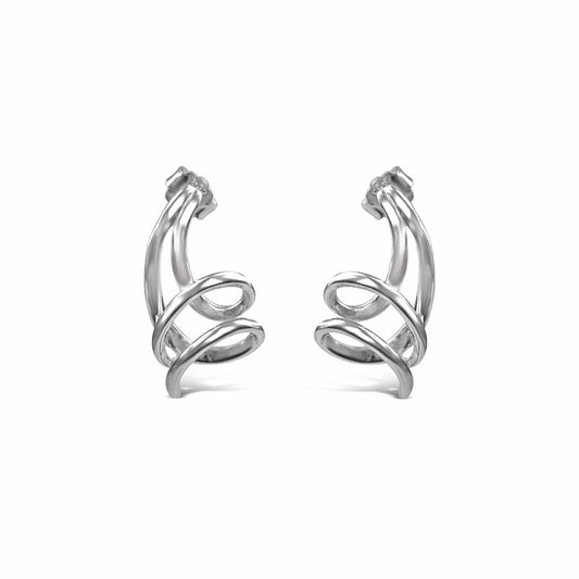 Sterling Silver Spiral Earrings