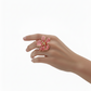 Gold Plated Sterling Silver Pink Enamel Orchid Ring