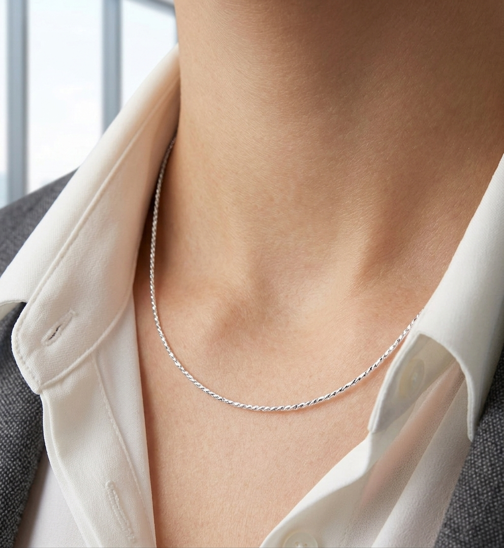 Sterling Silver Choker Necklace
