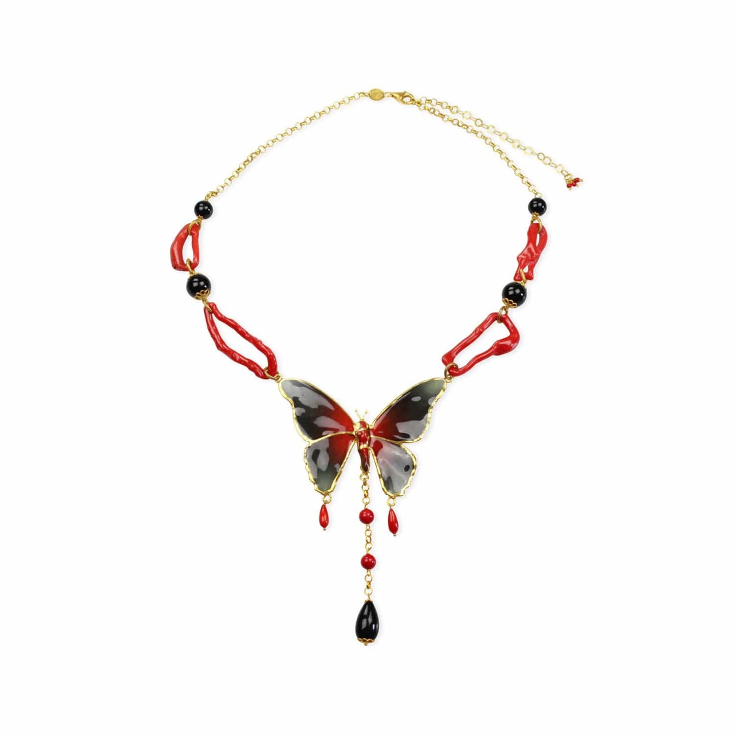 Butterfly and Coral Necklace Butterfly and Coral Necklace