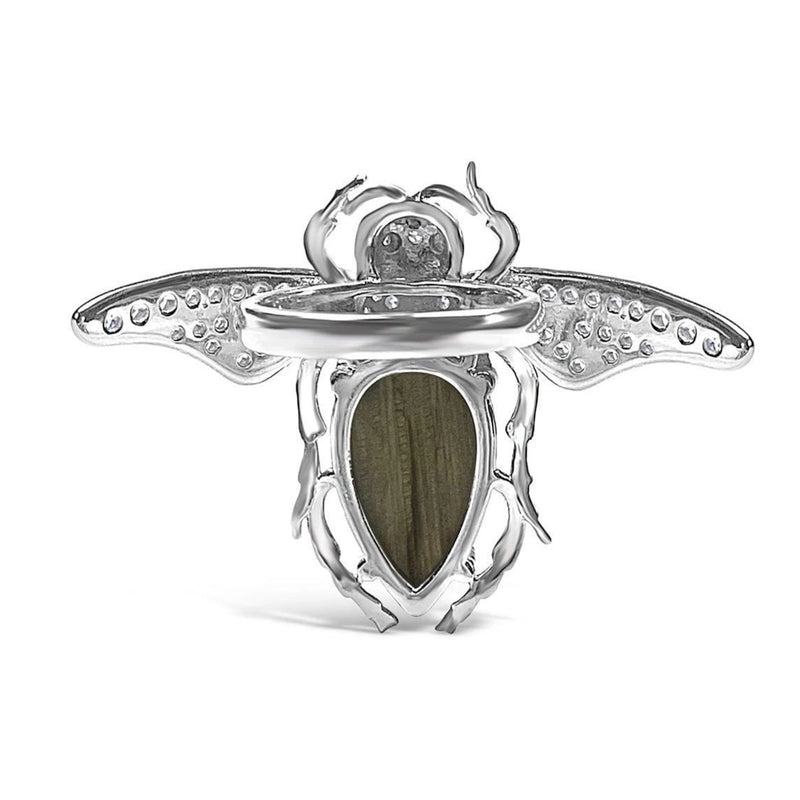 Sterling Silver Labradorite Bug Ring