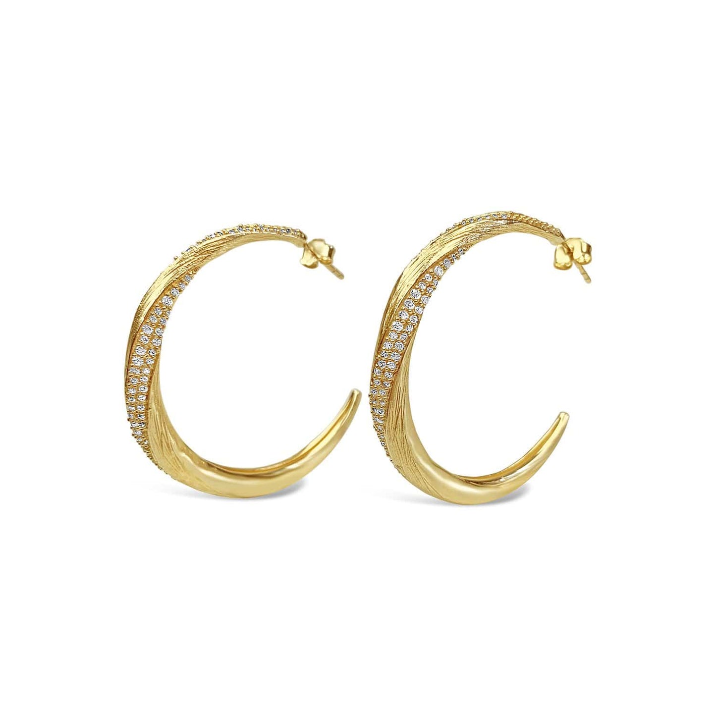 Gold-plated Silver Hoop Earrings