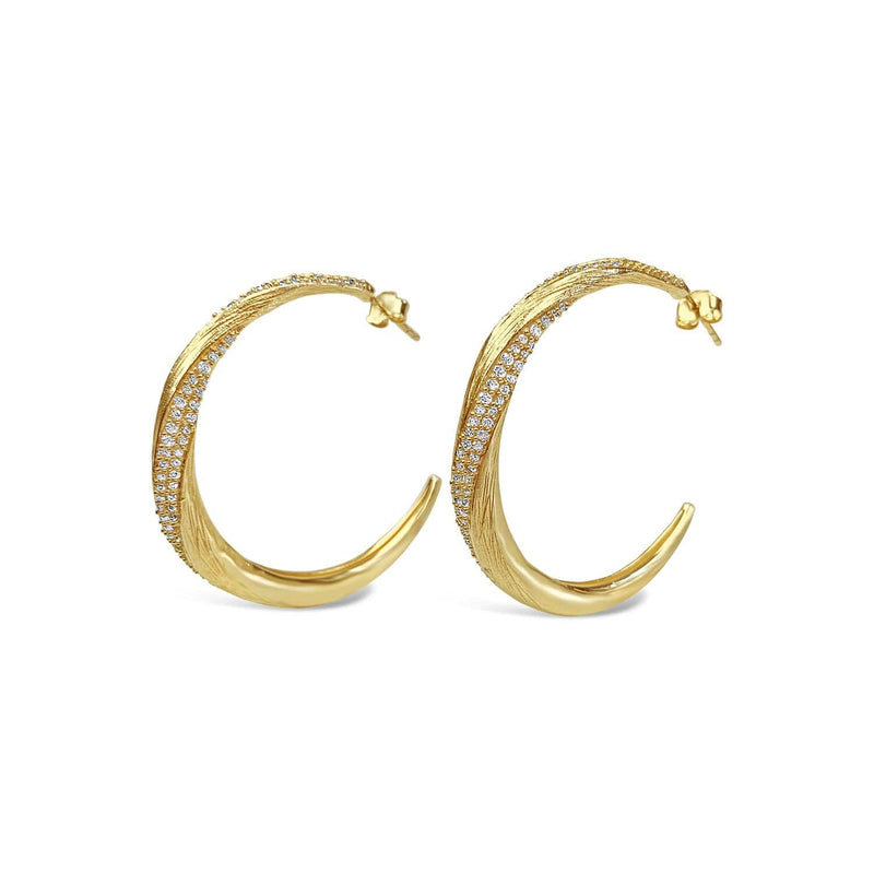 Gold-plated Silver Hoop Earrings