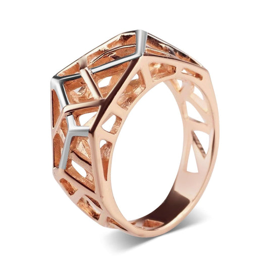 Rose Gold Plated Crossover Ring