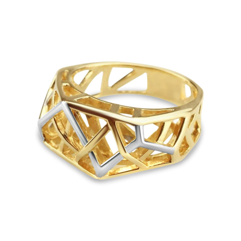 Gold Plated Crossover Ring