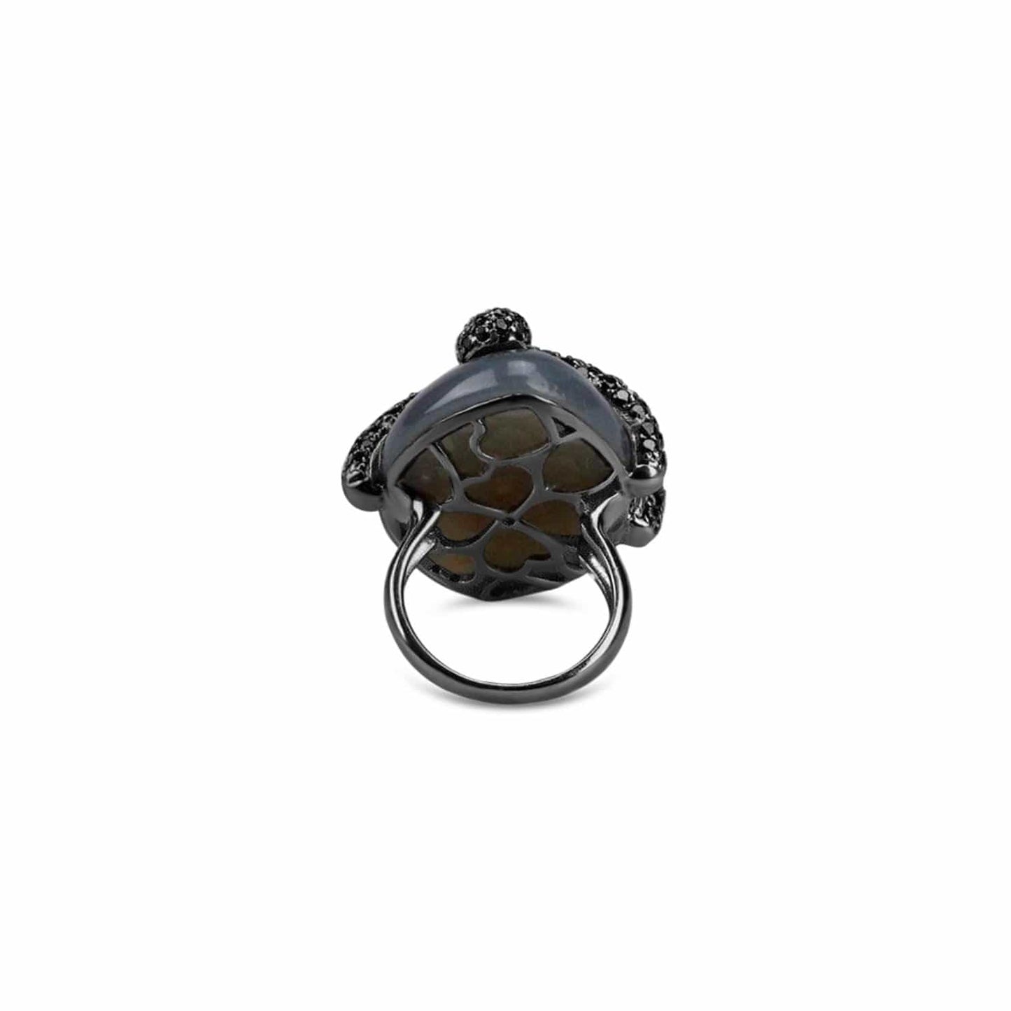 Agate Umbra Sea Snake Cocktail Ring