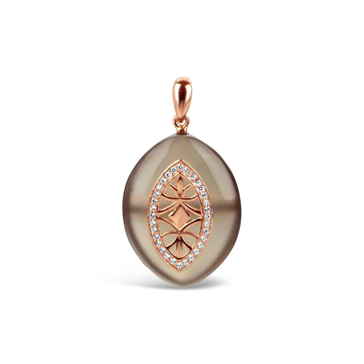 Gold Plated Grey Agate Pendant