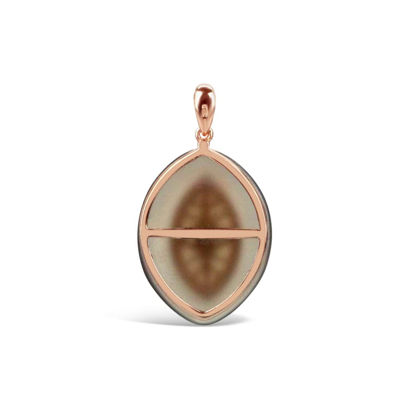 Gold Plated Grey Agate Pendant