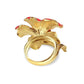 Enamel Orchid Ring
