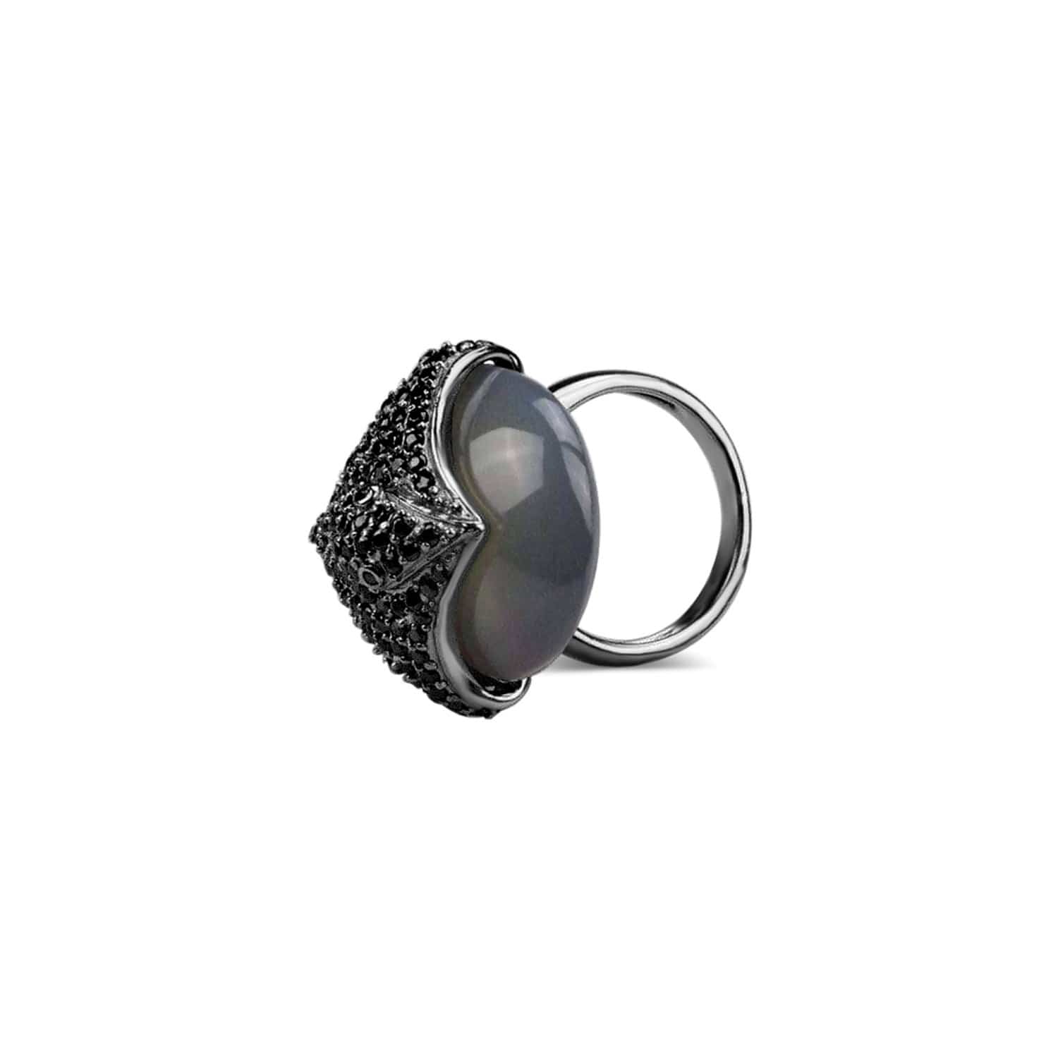 Agate Umbra Skate Cocktail Ring