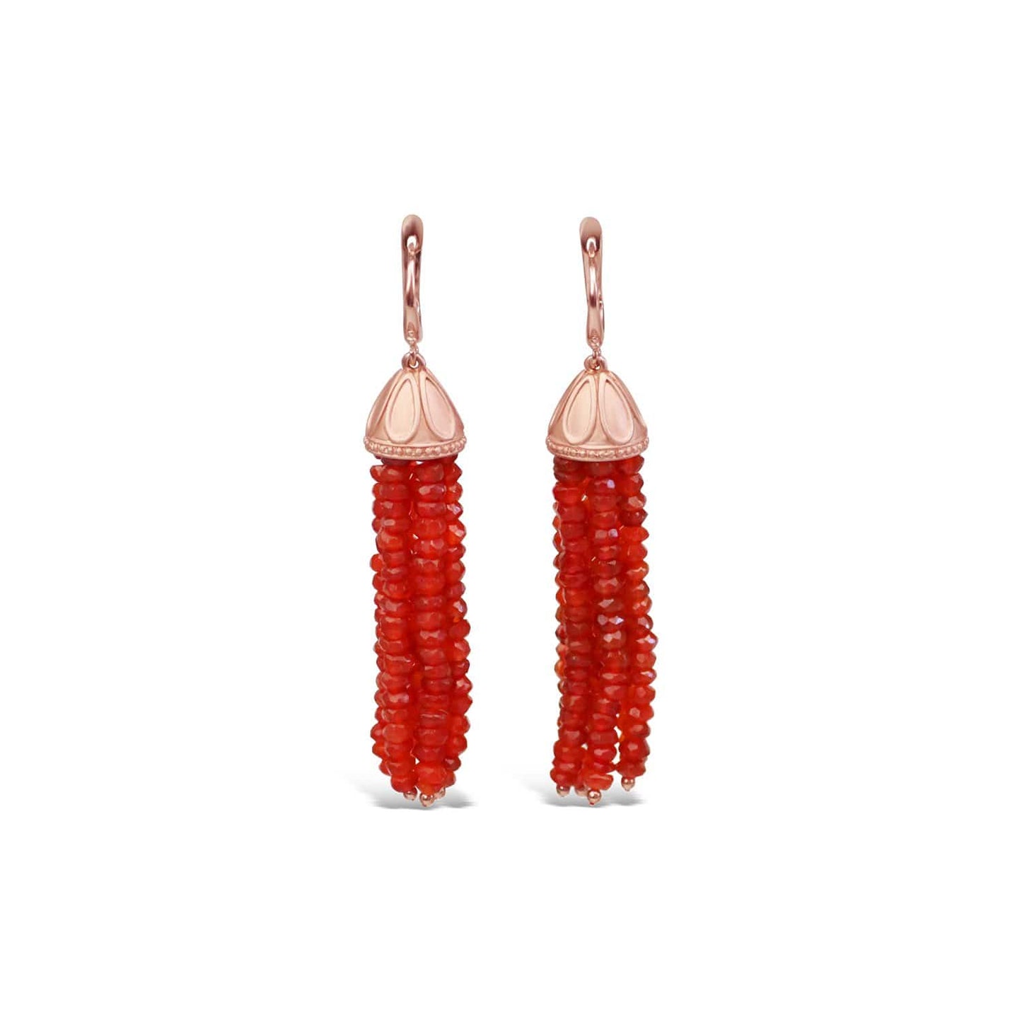 Sterling Silver Agate Tassel Earrings