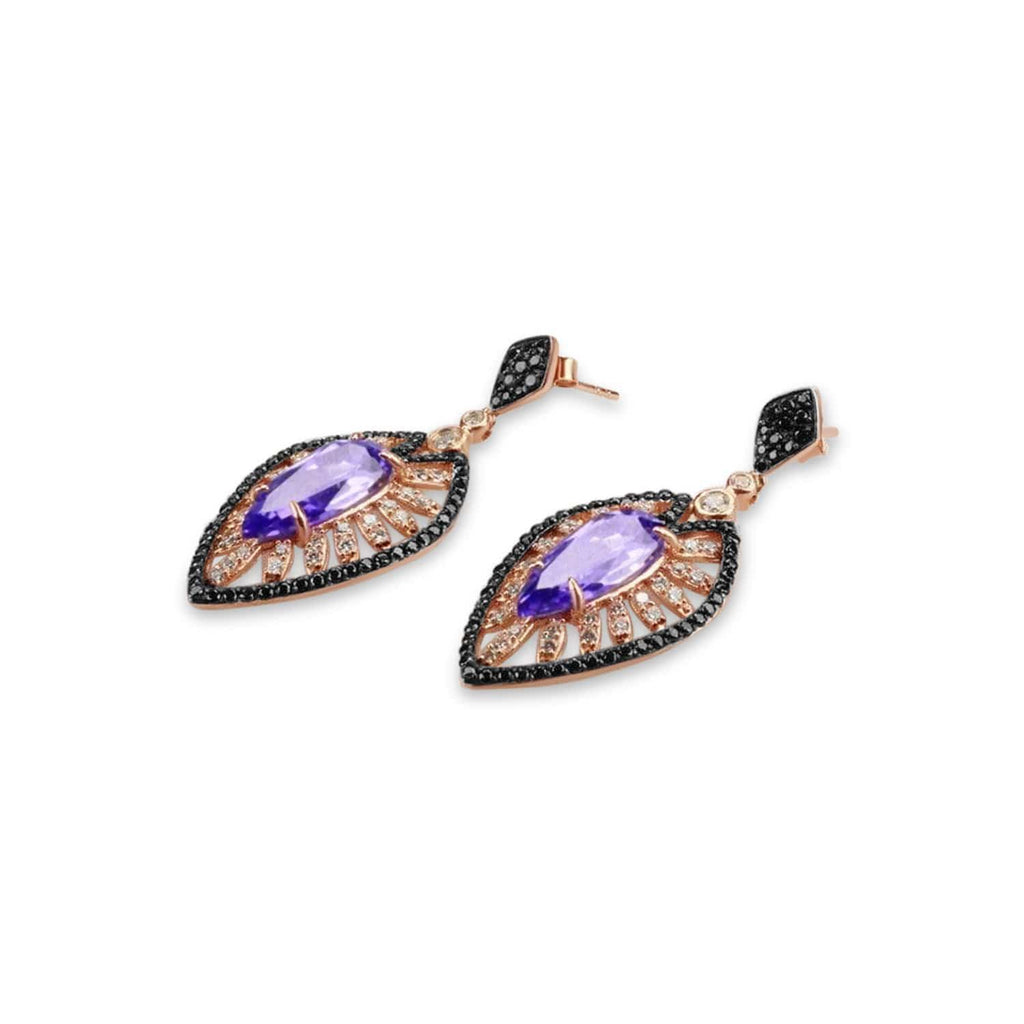 Violet Drop Earrings