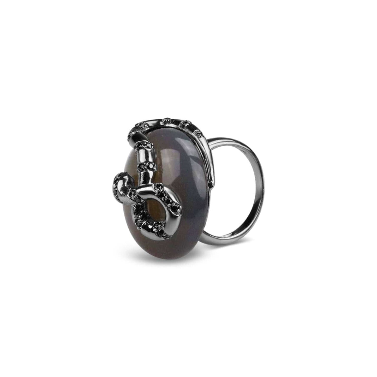 Agate Umbra Serpentine Cocktail Ring