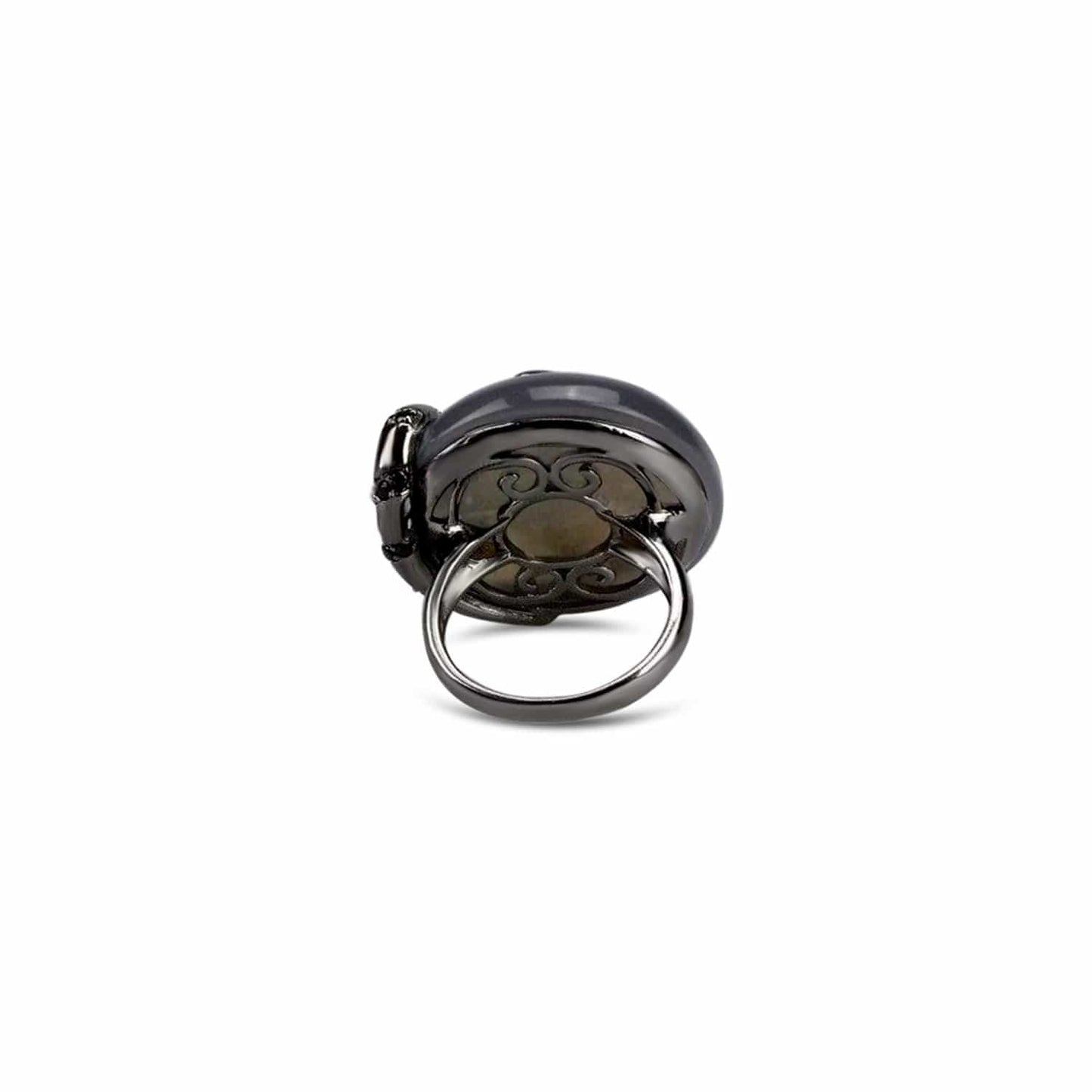 Agate Umbra Serpentine Cocktail Ring