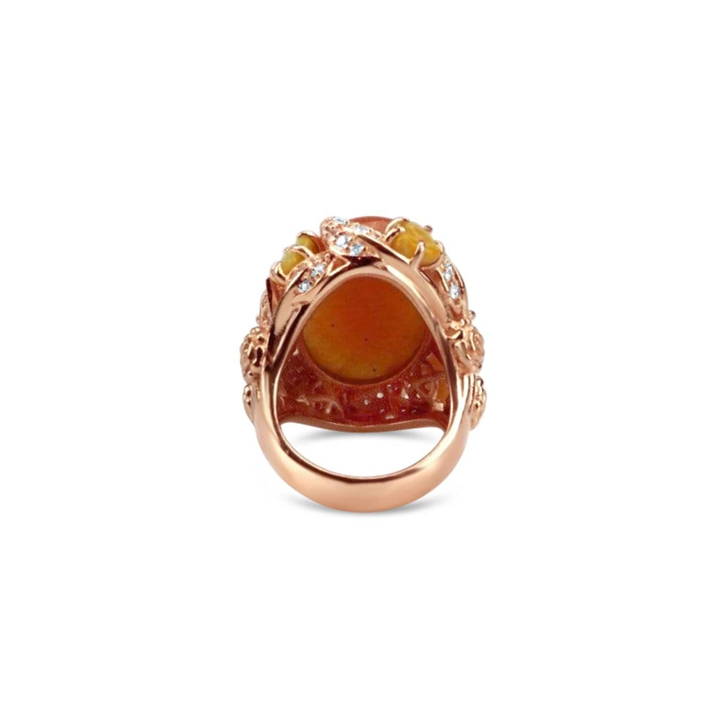 Gold Plated Aventurine Cocktail Ring