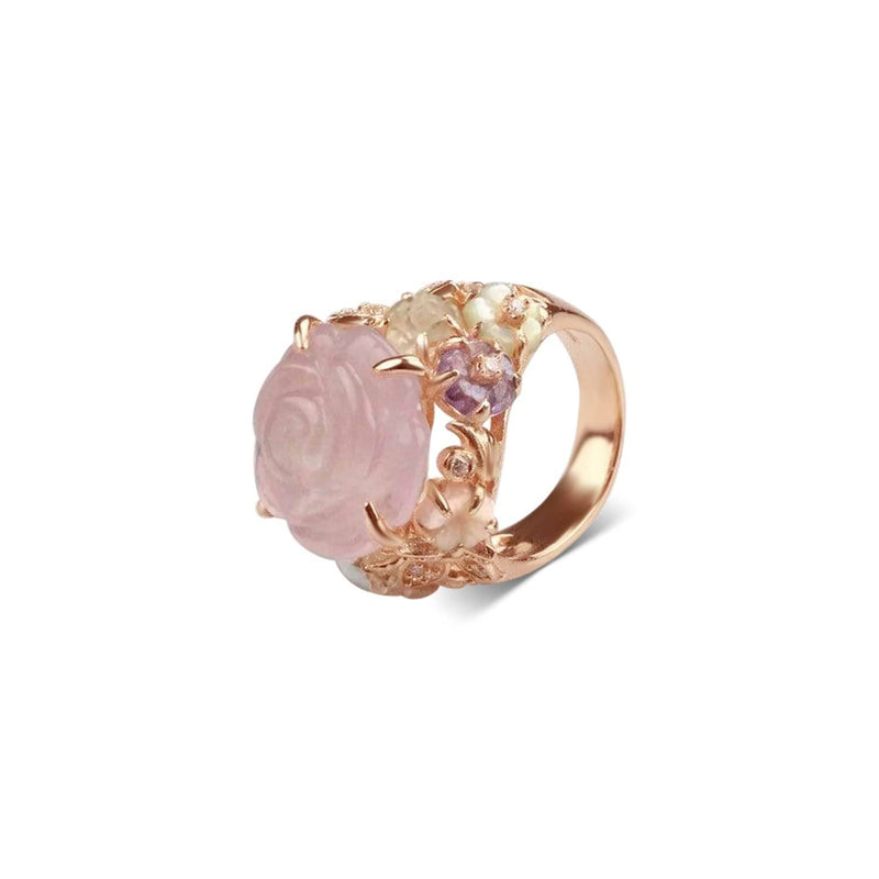 Gold Plated Quartz Cocktail Ring
