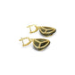 Gold Plated Labradorite Triangle Earrings