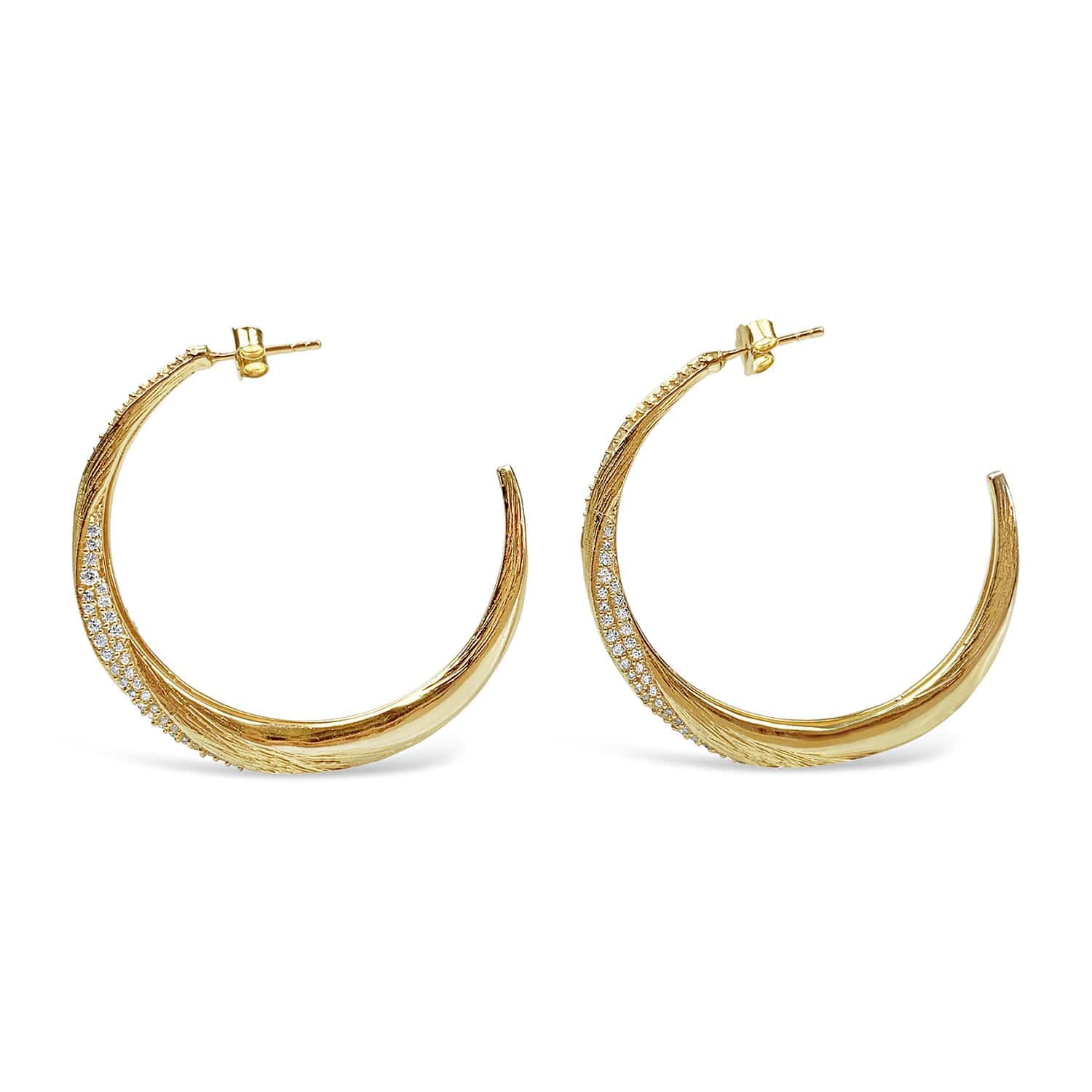 Gold-plated Silver Hoop Earrings