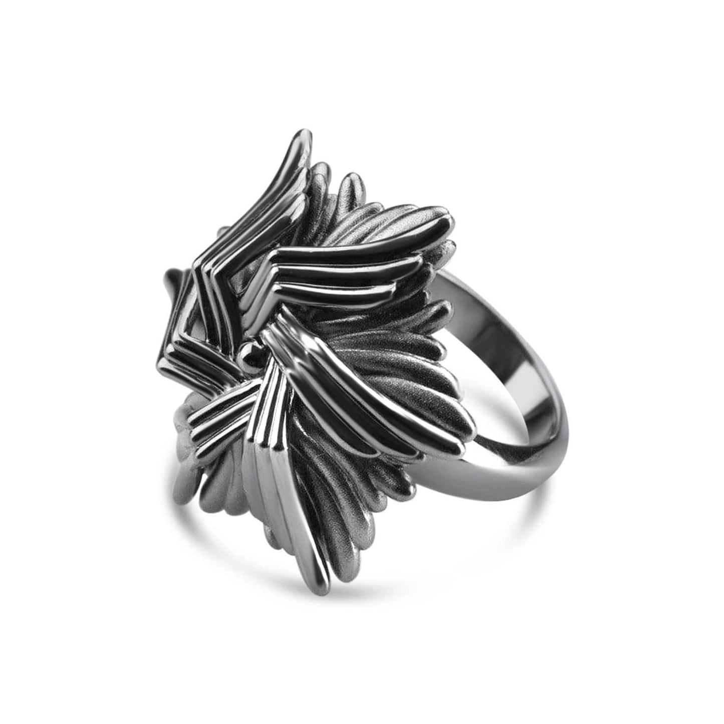 Rhodium Plated Sea Flower Ring