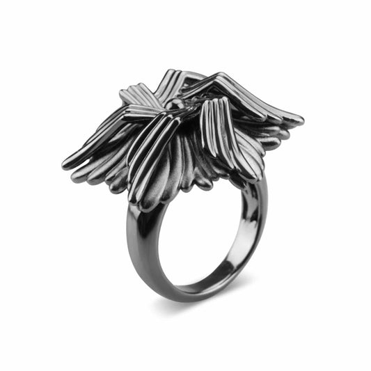 Rhodium Plated Sea Flower Ring