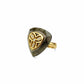 Gold Plated Labradorite Triangle Ring