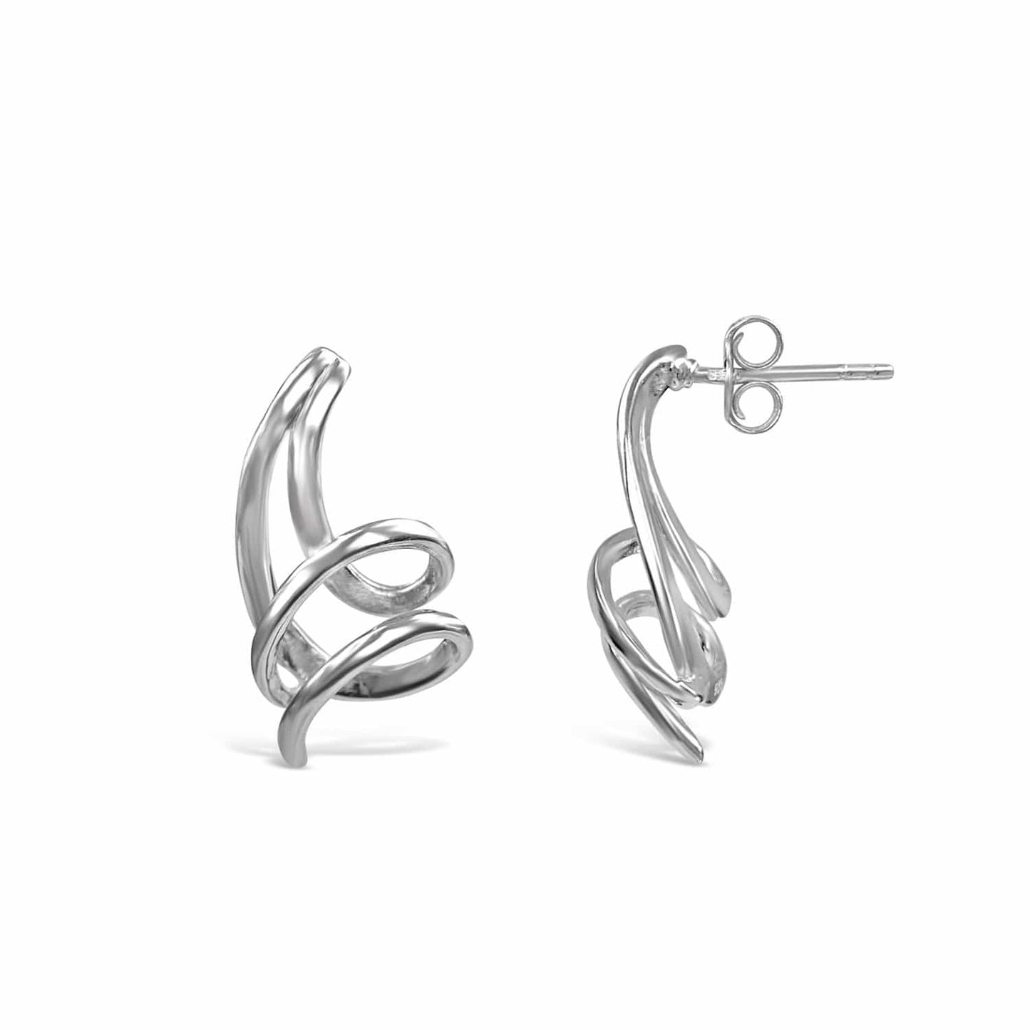 Sterling Silver Spiral Earrings