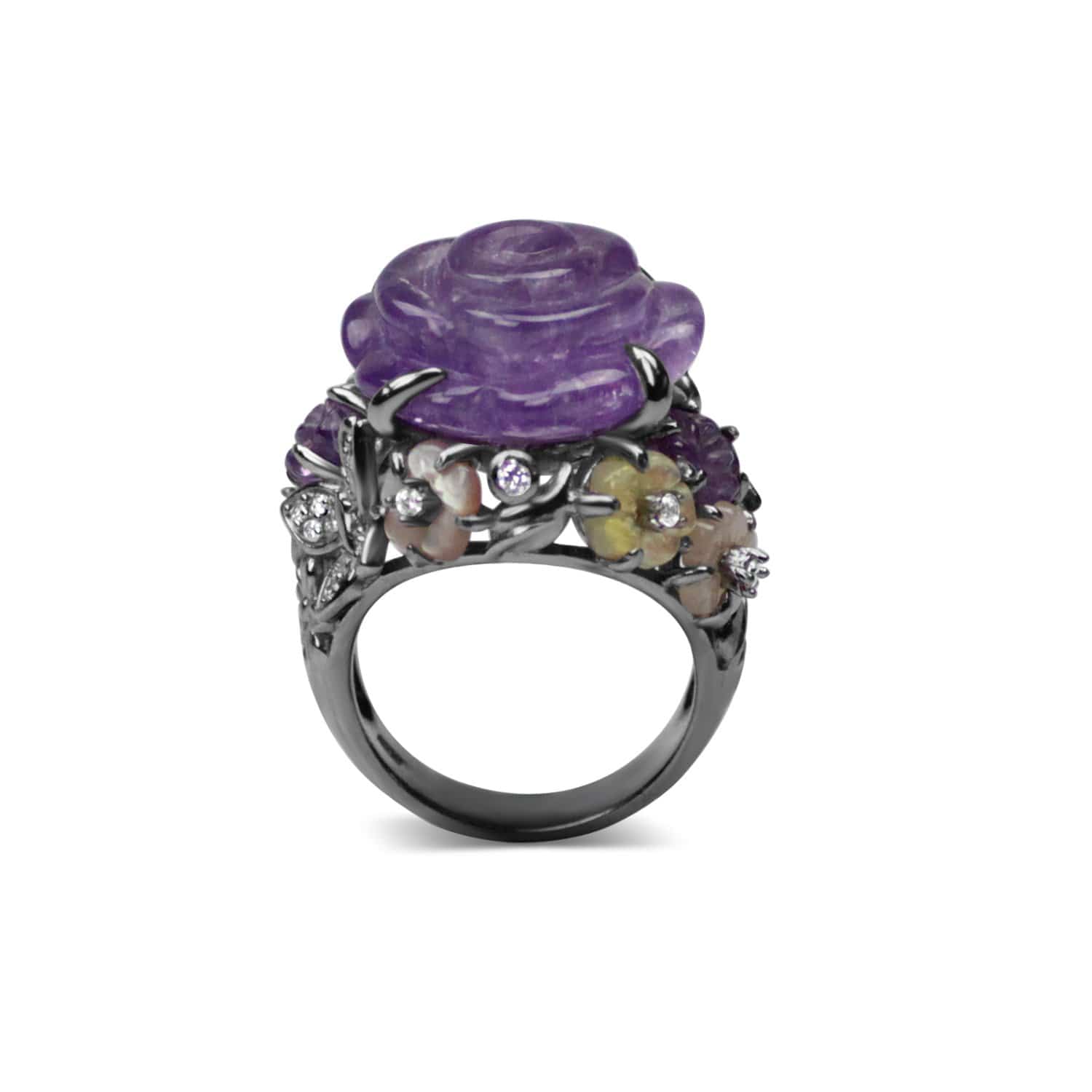 Sterling Silver Amethyst Cocktail Ring