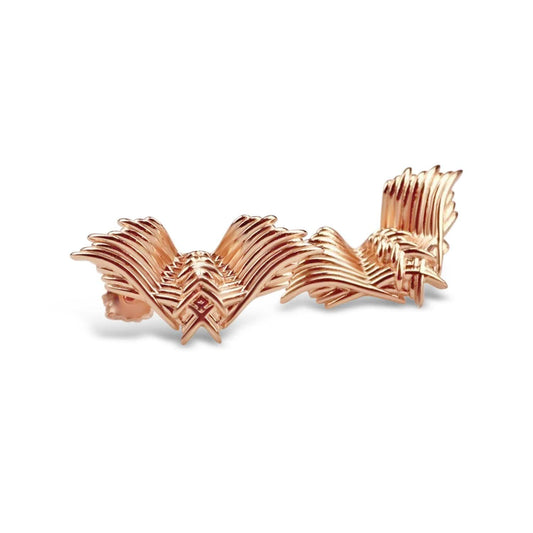 Rose Gold Plated Angel Wings Earrings