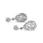 White Gold Plated Hive Earrings