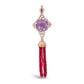 Amethyst and Garnet Tassel Necklace