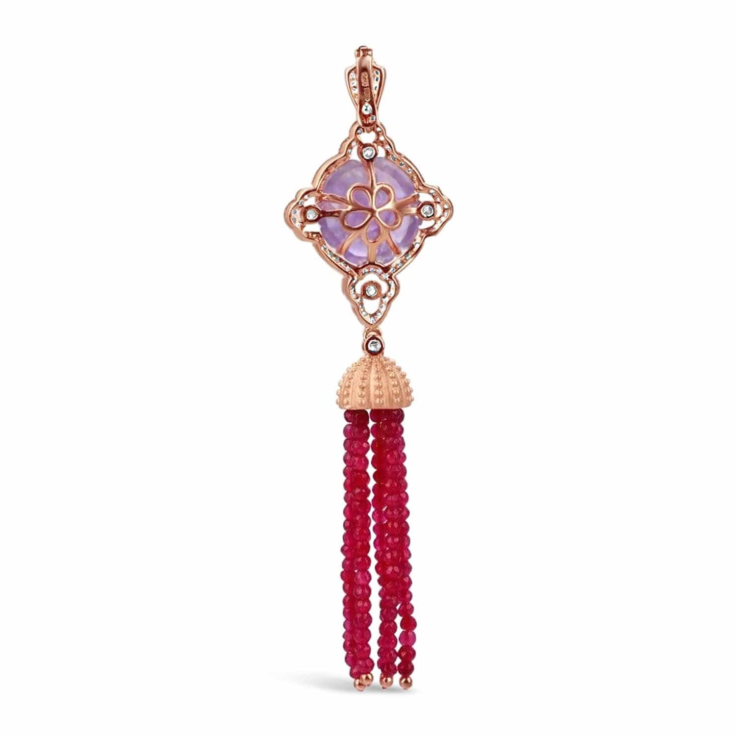 Amethyst and Garnet Tassel Pendant