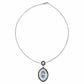 Sterling Silver Blue Zirconia Necklace