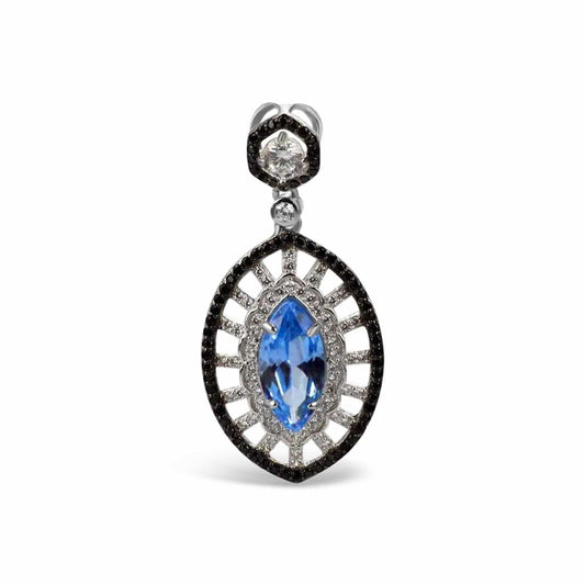 Sterling Silver Blue Zirconia Pendant