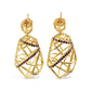 Gold Plated Crossover Amethyst Earrings