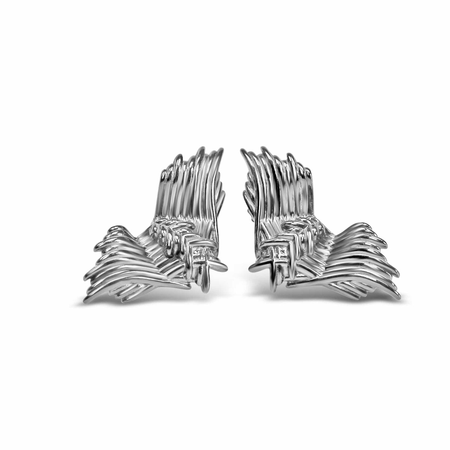 Sterling Silver Angel Wings Earrings