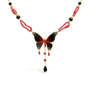 Butterfly and Coral Necklace Butterfly and Coral Necklace