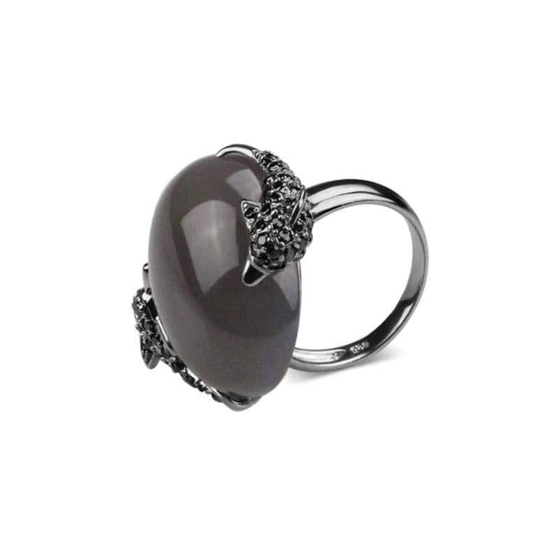 Agate Umbra Dolphin Cocktail Ring