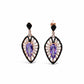 Gold Plated Silver Purple Cubic Zirconia Earrings