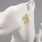 Gold Plated AG925 Openwork Amethyst Earrings