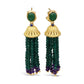 Sterling Silver Green Agate Tassel Earrings