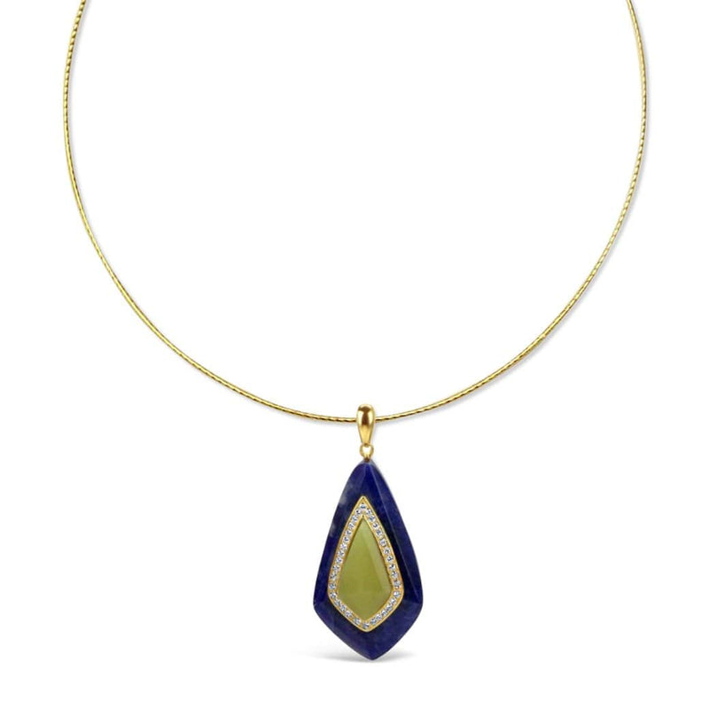 Gold Plated Jade Necklace