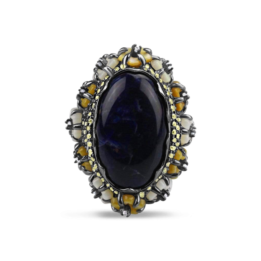 Silver Sodalite Cocktail Ring
