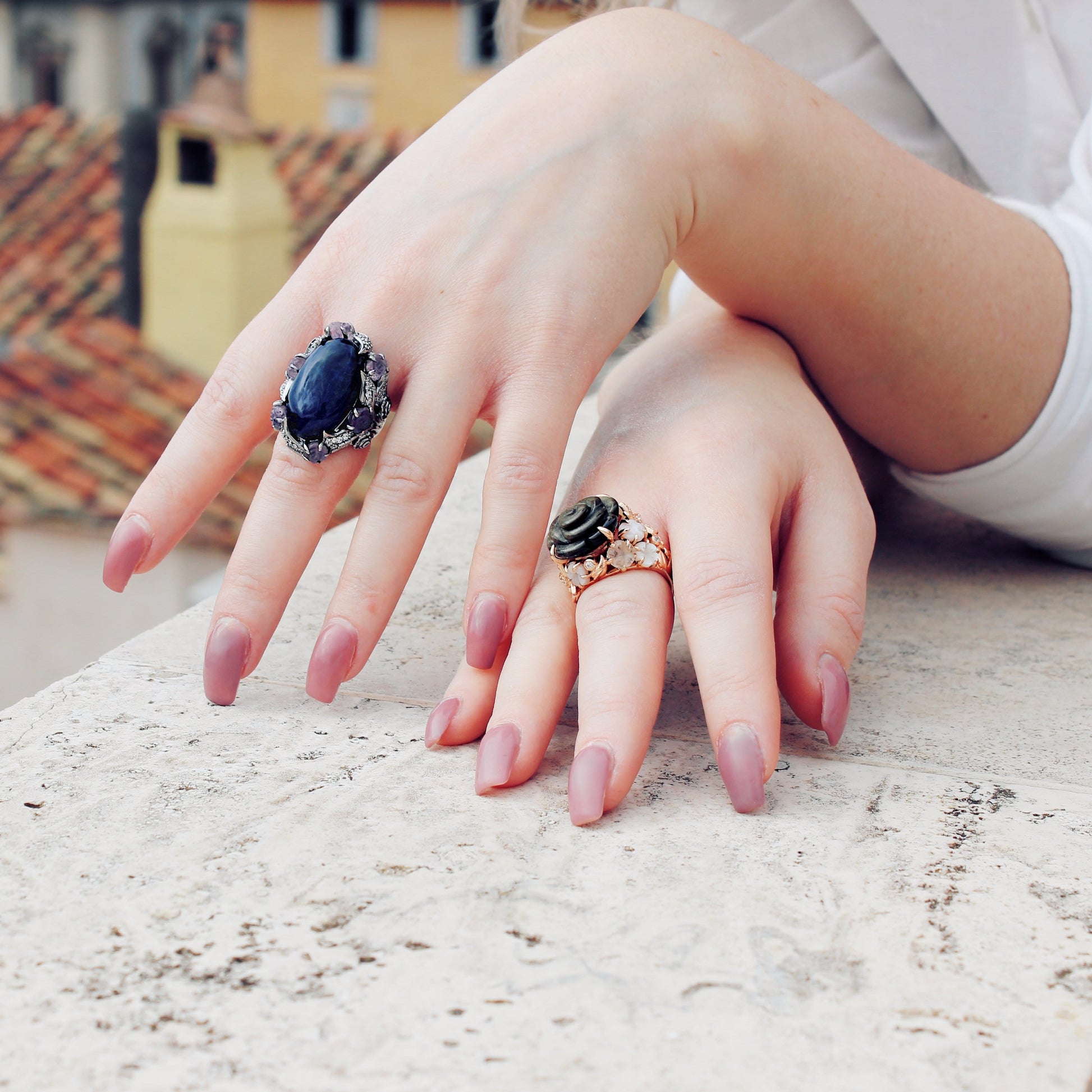 Sterling Silver Sodalite Cocktail Ring